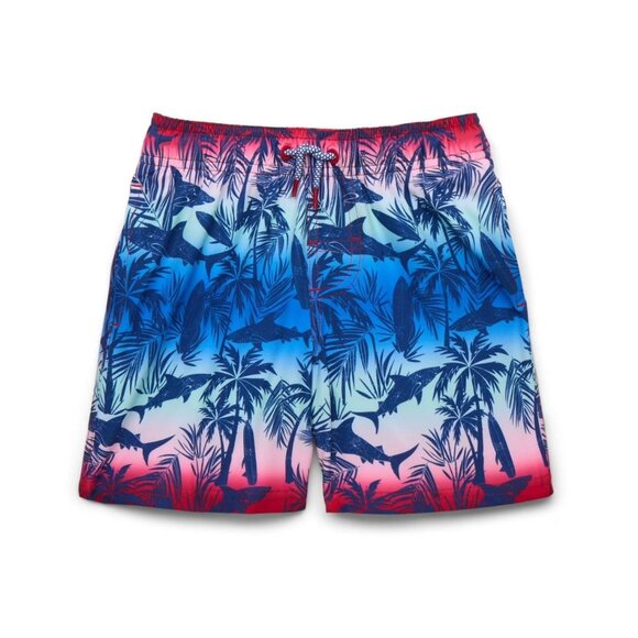 NWT Boys Quick Dry Swim Trunks with UPF 50+ Size L (10-12) Husky - Beach Vibes - Picture 2 of 5